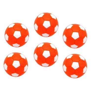 Imagem de Simhoa Pacote com 6 bolas de futebol de mesa substituta mini bola de futebol de plástico 32 mm - laranja
