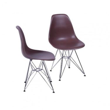 Imagem de Conjunto 2 Cadeiras Eames DKR Base Cromada OR Design Café