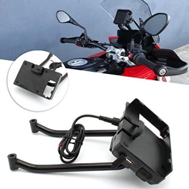 Imagem de FINMOKAL Suporte De Telefone Com Suporte De Navegação Gps Usb De Aço + Abs Para 20-21 BMW S1000Xr