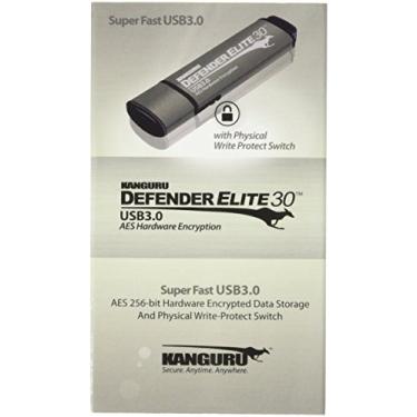 Imagem de Kanguru Defender Elite30, Hardware criptografado, seguro, USB 3.0 SuperSpeed, 128 G