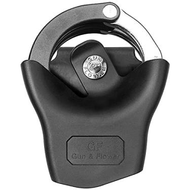 Imagem de GUN & FLOWER Bolsa de polímero compatível com algemas articuladas ASP | Suporte de cinto de serviço para cintos de 3,8 cm a 5,8 cm | Bolsa segura para algemas