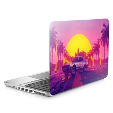 Imagem de Skin Adesivo Protetor Para Notebook 17" Retrowave Synthwave D18 - Skin