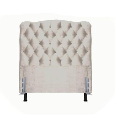 Imagem de Cabeceira Solteiro 88 - Bello Box - Dunas Suede Bege