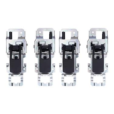 Imagem de Puxador de porta interior, 4 peças ABS carro lado esquerdo direito maçaneta interna da porta do lado do passageiro maçaneta da porta interna compatível com equinox 2005-2