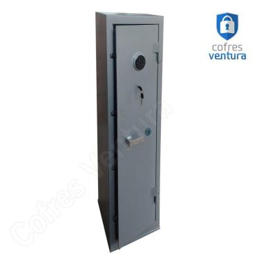 Imagem de Cofre Armário Digital 130x30x30 para 09 peças (03 longas e 06 curtas) Cinza com Azul