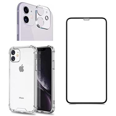 Imagem de Kit Capa Anti Impacto + Película 3D 9D + Película Câmera iPhone 8 11 13 Pro 14 Pro Max (iPhone 11 Pro Max)
