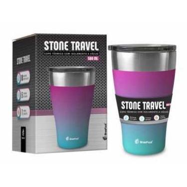 Imagem de Copo Termico Stone Travel Degrade Rosa Brasfoot