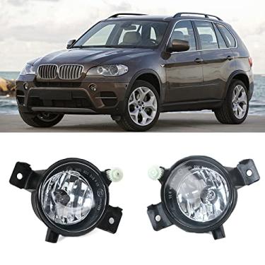Imagem de JESYMBX Lâmpada de neblina dianteira do carro do passageiro direito para farol de neblina dianteiro para BMW X5 E70 Pacote esportivo 2011 2012 2013 63177224643 63177224644 estilo automotivo preto
