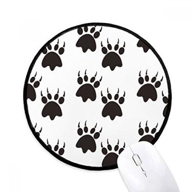 Imagem de DIYthinker Desenho de garra animal simples impressão passo tapete de mouse desktop escritório tapete redondo para computador