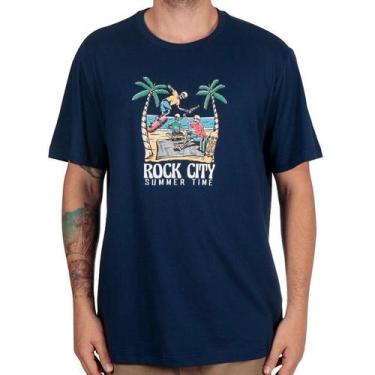Imagem de Camiseta Rock City Bali Never Stop Riding Azul Marinho