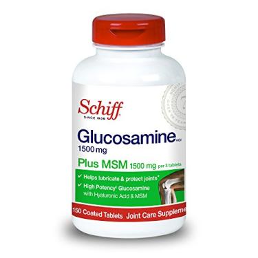 Imagem de Schiff Glucosamina 1500mg Plus MSM 1500mg e Ácido Hialurônico, 150 comprimidos - Suplemento Articulado