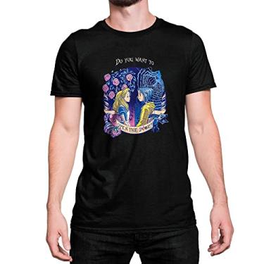 Imagem de Camiseta T-Shir Coraline e Alice no Pais das Maravilhas Cor:Preto;Tamanho:M