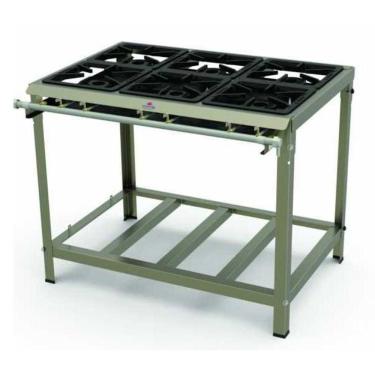 Imagem de Fogão Inox 6 Queimadores Simples (c/ Registro p/ Forno) PMI-600N - Progás