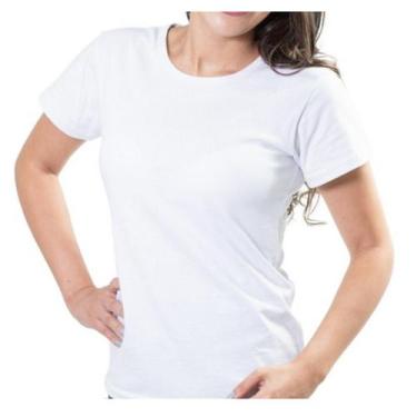 Imagem de Kit 2 Camisetas Feminina Baby Look 100% Algodão - Pai Do Preço