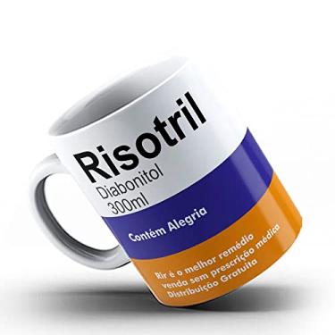 Imagem de Caneca xicara remédio Risotril riso alegria 1 (Branca)