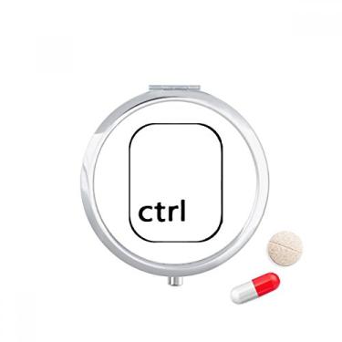 Imagem de Porta-comprimidos com símbolo de teclado Ctrl caixa de armazenamento de remédios dispensador