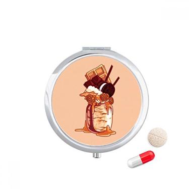 Imagem de Estojo de comprimidos de chocolate e sorvete para biscoitos, caixa de armazenamento de remédios