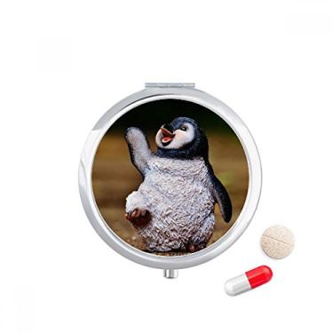 Imagem de Criatura Antártica Lindo Pinguim Ciência Natureza Caixa de Armazenamento de Remédio Dispensador de Remédio