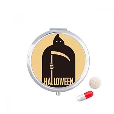 Imagem de Caixa de comprimidos Azrael preto de Halloween, caixa de armazenamento de medicamentos, dispensador de comprimidos
