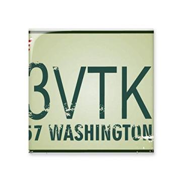 Imagem de Decalque brilhante de azulejo de cerâmica com padrão de número de carro americano EUA