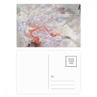 Imagem de Balé, menina, XJJ, pintura a óleo, conjunto de cartão postal de aniversário, cartão de felicitações
