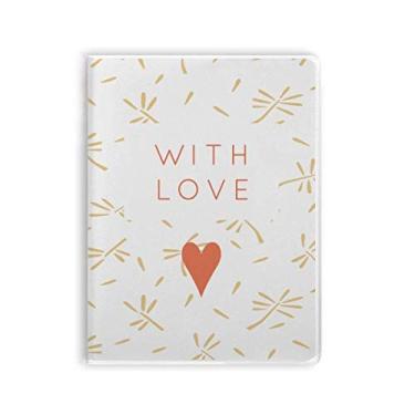 Imagem de Caderno de arte abstrata com flores de amor e capa de goma