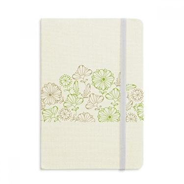 Imagem de Caderno de flores frescas com estampa decorativa, capa dura em tecido oficial diário clássico
