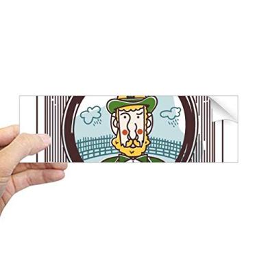 Imagem de DIYthinker Adesivo retangular com ilustração irlandesa verde Husbandry para notebook decalque de janela
