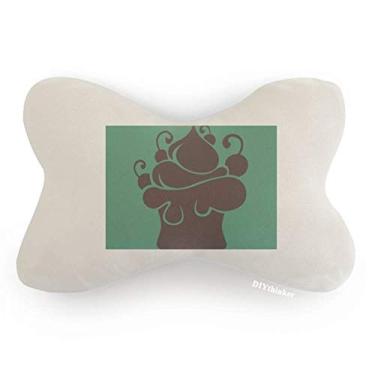 Imagem de DIYthinker Almofada para apoio de cabeça com contorno de sorvete de frutas pretas para decoração de pescoço