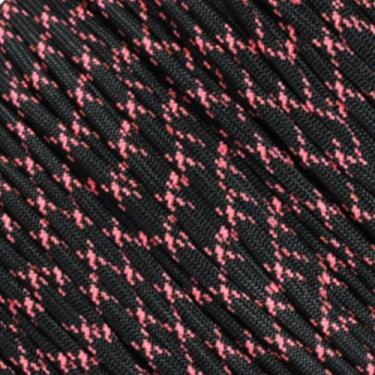 Imagem de Corda de paraquedas West Coast 10 25 50 e 100 pés Hanks e 250 300 1000 carretéis Winder & Buckle Options Tipo III 7 fios 550 cordão paraquedas muitas cores - maior seleção de corda de paraquedas, Black w/ Neon Pink X, 100 Feet & 10 3/8" Black Buckles