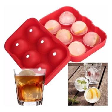 Imagem de Forma Gelo Silicone Redondo Bar Esferas Whisky Bebida Vodka - Uny Gift