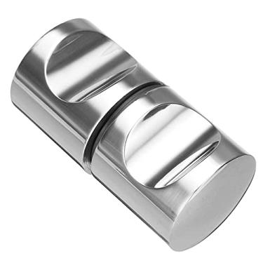 Imagem de Maçaneta da porta costas com costas com diâmetro de 1,2 polegadas Liga de alumínio cromado polido Maçaneta da porta de vidro único banheiro casa de banho maçaneta da porta, 3