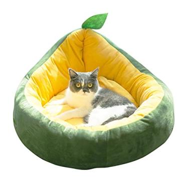 Imagem de Sofá de animal de frutas adorável sofá sofá macio e quente Cama no inverno confortável dormir ninho de gato enchido com tapete de cachorrinho lavável de algodão