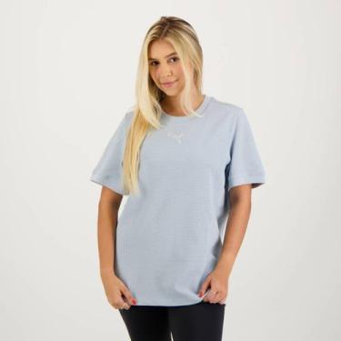 Imagem de Camiseta Puma Her Slim Feminina Azul