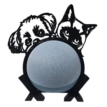 Imagem de Suporte de Alexa para Echo Dot 4 e Dot 5 "Shih Tzu e Gato"