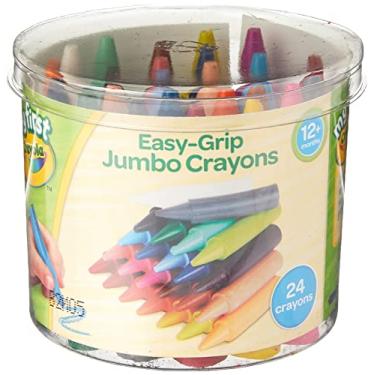 Imagem de CRAYOLA MyFirst Jumbo Giz de cera – Cores sortidas (pacote com 24) | Giz de cera para colorir fácil de segurar, perfeito para crianças com mais de 12 meses