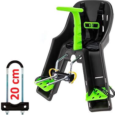 Imagem de Cadeirinha Dianteira Baby Bike Kalf (Grafite/Verde)