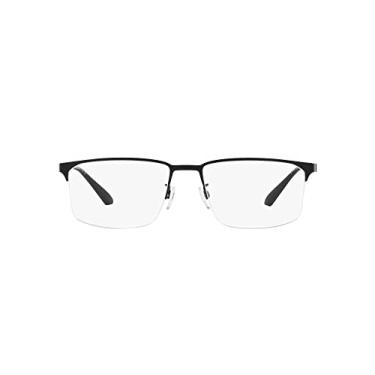 Imagem de Emporio Armani Óculos de sol masculinos quadrados Ea1143, Preto fosco, lentes de demonstração, 55 mm