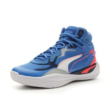 Imagem de PUMA Tênis masculino Playmaker Pro Mid, Orquídea azul-fogo preto-persa - ultra azul, 42