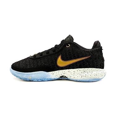 Imagem de Nike Lebron 20 XX Tênis de basquete masculino, Preto/Metálico dourado e branco, 12