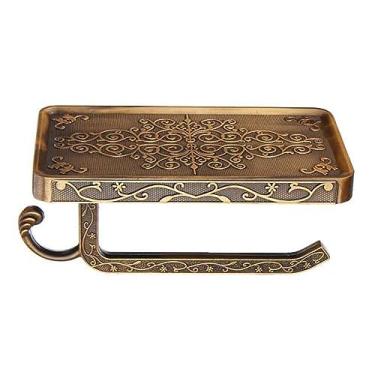 Imagem de Conjunto de acessórios de banheiro de latão antigo Prateleira Toalha Barra Porta-copos Secador de cabelo Rack Porta-lenço Rolo Porta-papel Saboneteira, ABS, 020, China