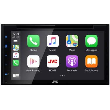 Imagem de JVC KW-V660BT Apple CarPlay Android Auto DVD/CD Player com tela sensível ao toque capacitiva de 6,8 polegadas, áudio Bluetooth e chamadas mãos-livres, leitor de MP3, DIN duplo, EQ de 13 bandas
