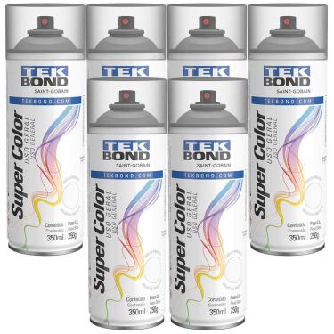 Imagem de Kit 6 Tekspray Tinta Super Color Uso Geral Verniz Brilhante 350ml - Tekbond