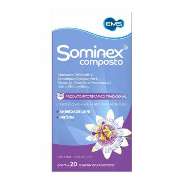 Imagem de Suplemento Sominex Composto com 20 Comprimidos – ems