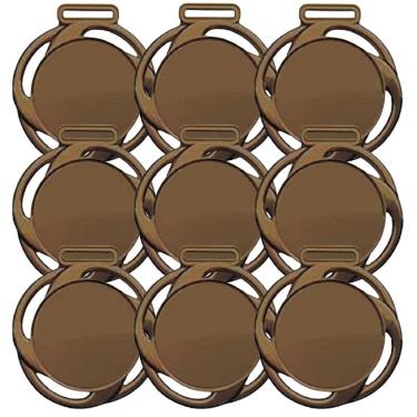 Imagem de Kit com 30 Medalhas Rema Premiação Linha Ref. 273 80mm Cor Bronze