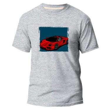 Imagem de Camiseta Algodão Premium Estampa Digital Carro Vermelho - El Exquema
