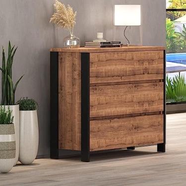 Imagem de Cômoda Industrial 3 Gavetas M123 Foscarini Preto/solanum