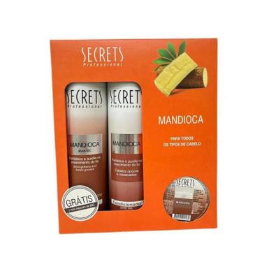 Imagem de Kit Secrets Mandioca Shampoo Condicionador Mini Máscara 60G - Secrets