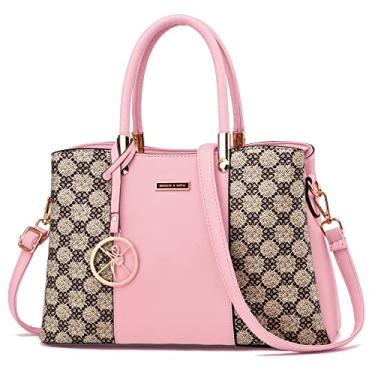 Imagem de KURGOOL Bolsas femininas e bolsas de mão com alça superior bolsa de ombro bolsa carteiro para mulheres, M - rosa, Large