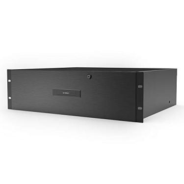 Imagem de AC Infinity Gaveta de montagem em rack 4U com placa frontal de alumínio, com trava e chave, para gabinetes AV DJ de 48 cm para servidores de equipamentos de 48 cm